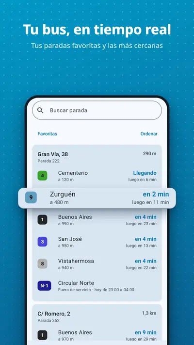 Tu bus, en tiempo real